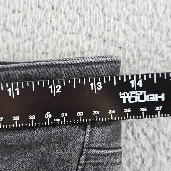 American Eagle Shorts Womens 4 Black High Rise Cut Offs Stretch Distressed Denim - Picture 11 of 16